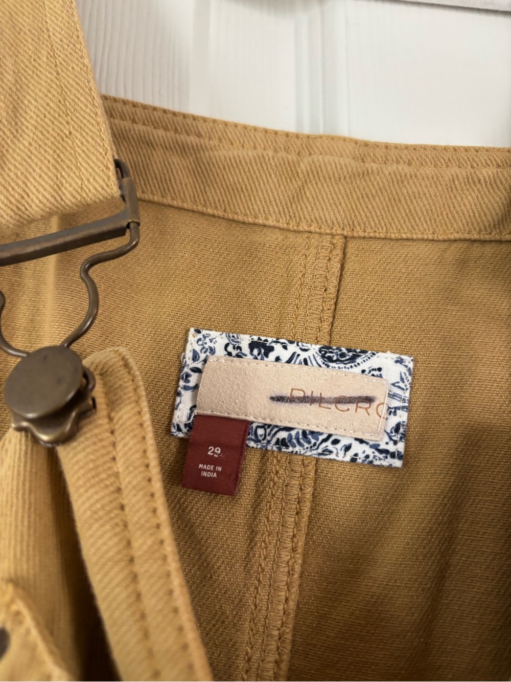 Pilcro Tan Short Overall Romper - Picture 2 of 4